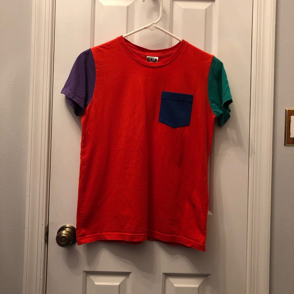 EUC American Apparel Colorblock T